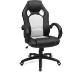 Racing Silla de Escritorio de Oficina Ergonómica Regulable con Ruedas, Azul, 79 x 65 x 33 cm