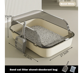 Thickened CA semi enclosed side height, used for splash proof cat litter dehydration