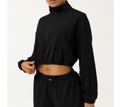 Summer Half-zipper High-neck Sunscreen Yoga Jacket UV Protection Outdoor Breathable Clothing Drawstring Hooded Sunwear Female