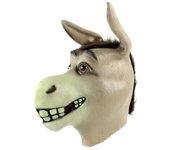 Accesorios de disfraces de juguetes de truco, cubierta de cabeza de perro de látex, máscaras de Halloween, accesorios de disfraces de animales, Prank Crazy Party Props