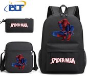 Spider-Man Printed Student Schoolbag Set Children's Backpack Shoulder Bag Pencil Case Three-piece Set