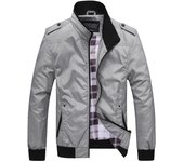 Chaqueta Bomber Ligera para Hombres Estilo Casual al Aire Libre Corte Delgado Material de Poliéster