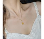 New elegant golden diamond set female gold-plated imitation Moissanite Cuic earrings daily pendant