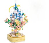 Garden Castle Building Kit with 618 Pieces - Musical 8-Sound Box Integrated - Enchanting Castle Playset for Children and Adults