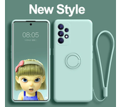 Funda magnética de silicona líquida para Samsung A55 5G A35 A15 A25 A54 A14 A34 A24 A53 A52 A13 A16 A26 A36 A56 cubierta de teléfono con soporte de anillo