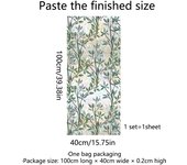 Decorative Window Film Privacy Decorative Window Film Green Vines Leaves Double Side Static Cling Window Glass Stickers Home Decals