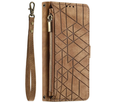 Carcasa de billetera con cremallera de patrón geométrico para Samsung Galaxy S23 s21 s 21 23 Plus Ultra fe 5G cubierta de marco