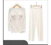 Conjunto de ropa de lactancia materna fina para amamantar posparto pijamas de maternidad de otoño e invierno