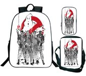 Ghostbusters 16inch Backpack Satchel Pencial Case 3pcs Teen Anime Pattern Schoolbag Kids Casual Backpacks New Trend Rucksack