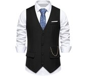 Men's TRE vest, V-neck single chest chain, spring and summer