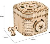 Robotime 123pcs Creative DIY 3D Treasure Box Wooden Puzzle Game Assembly Toy Gift for Children Teens Adult Building Block LK502