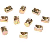 10 pcs M8 Barrel Bolts Dowel Slotted Furniture Nut for Beds Crib Chairs