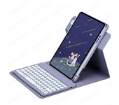 Rotating Case for iPad Air 2024 11 inch M2 Air 6th Generation Case with Pencil Holder Vertical Stand Spanish Keyboard