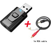 VAORLO 4IN 1 USB Bluetooth Transmitter Receiver With Mic Handsfree Calling 3.5mm RCA Stereo Wireless Audio Adapter For Car TV PC