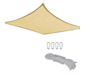 1x1 Meter Rectangular Square Shade Sail Outdoor Window Shade Sail Breathable Extra Large Shade