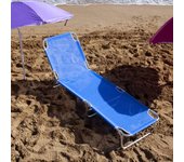 Tumbonas Jardín Exterior | Ligera Plegable y Reclinable| 3 Posiciones | para Playa Camping Piscina Terraza o Jardín Aguamarina