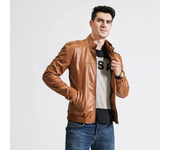 2025 Hot Sale Brand New Men's Motorcycle Leather Jacket Slim Men Leather Jacket Outer Wear Clothing For Male Garment Man Jackets
