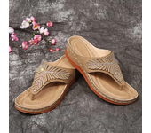 Women Open Toe Boho Casual Sandals Hollow Out Flip Flops Summer Wedge Sneakers Women's Footwear