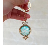Game Impact Fontaine Sumeru Wanderer Light Pervious Key Chain 7 Element Eye Of Original God Cosplay Toy KeyRing