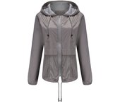 Women's waterproof short thin windbreaker