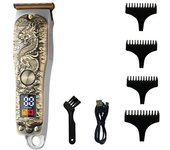Electric Hair Clippers Vintage Steel Blade Men Shaver with 4 Guard Comb for Male Home Travel Hair Trimmer