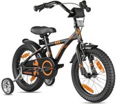 niño 5 años Bicicleta 16 Pulgadas niño niña | Bicicletas niños Infantil 4-6 años con ruedines y Freno de contrapedal Negro Mate