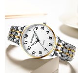 Pareja luminosa reloj de pulsera a prueba de agua cuarzo relojes para hombres