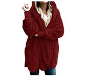Chaqueta con capucha de terciopelo de doble cara para mujer, abrigo cálido de talla grande,prendas de vestir,cárdigan para mujer