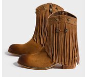 Botas Cortas Esmeriladas Nuevos Botines Versátiles Con Remaches Con Flecos