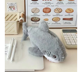 1PC Cute Plush Shark Pencil Case Student Stationery School Supplies Kawaii Doll Back To School Storage Bag Pen Bag Stationery