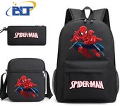 Spider-Man Printed Student Schoolbag Set Children's Backpack Shoulder Bag Pencil Case Three-piece Set