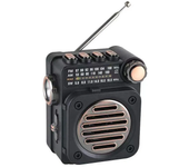 Radios estéreo FM AM SW, Mini receptor de Radio portátil de bolsillo, reproductor de música inalámbrico Bluetooth multifuncional con linterna LED