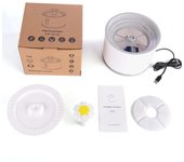 Automatic water source cats with L lighting, 2.4 L, USB, silent drinker for dogs and cats, bowl