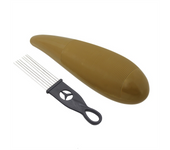 Guiro Instrument Fish Shaped Sand Drum Percussion Instrument with 1 Scraper Musical Training Tool Style B