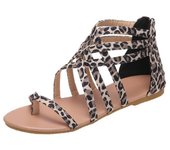 Sandalias de Mujer 2025, Tiras Finas Tejido Romano, Plano Punta Dedos, Detalle Cremallera Trasera, Zapatos Verano Moda Europa