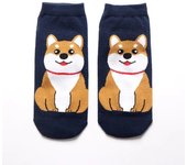 Cute Dog Cartoon Super Soft Boat Socks Korean Cartoon Comfortable Breathable Odorless Pure Cotton Socks Women