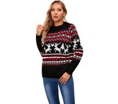 Women's Knitted Sweater Christmas Crew Neck Graphic Warm and Lightweight