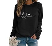 Queen Autumn and Winter Women's Top Printed Casual Loose Sweatshirt HB064