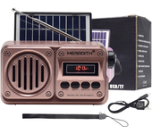MD-499 Altavoz Bluetooth inalámbrico Reproducción de MP3 Radio FM Carga Solar Radio de emergencia Banda completa Alta sensibilidad