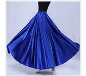 1pcs/lot children belly girl satin solid dancing 360 degree skirt