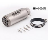 51mm/60mm/63mm Universal Motorcycle Exhaust Muffler Tailpipe SC project Canister Tail Pipe Stainless Carbon fiber 2Inches