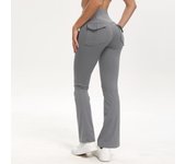 Women Wide Leg High Stretch Yoga Leggings Fitness Workwear with pockets Yoga Flare Pant High Waiste Workout Gym Pants