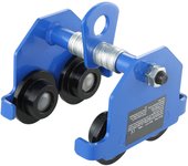 SucceBuy Manual Trolley, 1100 lbs/0.5 Ton Load Capacity Push Beam Trolley with Dual Wheels, Adjustable for I-Beam Flange