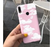 For Huawei Y6 2019 Case 6.09" Soft Silicone Cloud Back Cover For Huawei y62019 MRD-LX1 Flower Protective Phone Bumper Fundas Bag