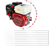 168F 4 Stroke Petrol Engine 6.5HP / 4.8KW Fast Heat Dissipation 20mm Pull Start OHV Generator