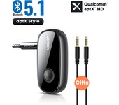 UGREEN Bluetooth Receiver 5.1 aptX HD 3.5mm AUX Jack Audio Wireless Adapter for Car PC Headphones Mic 3.5 Bluetooth 5.1 Receptor