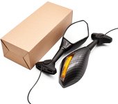 Motorcycle Mirror Carbon Fiber LED Turn Signal Rearview Mirrors For Suzuki GSXR GSX-R 600 750 1000 K1 K2 K3 K4 K5 K6 K7 K8 K9