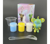 Violent Bear Keychain Sculpture Graffiti Figure DIYAnimal Fluid Pigment Handmade Toy Bearbrick Vinyl Keychain Decor Gift Statue