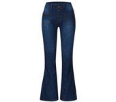 Flared pants with high elasticity for women's jeans
