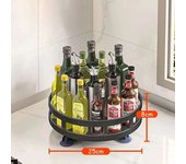 Rotation Spice Rack Organizer Jar Cans Kitchen Accessories Non-Skid Storage Tray for Seasonings And Spices